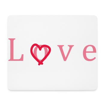 LOVE – Herz voller Liebe - Mousepad (Querformat) - Weiß - Vorne