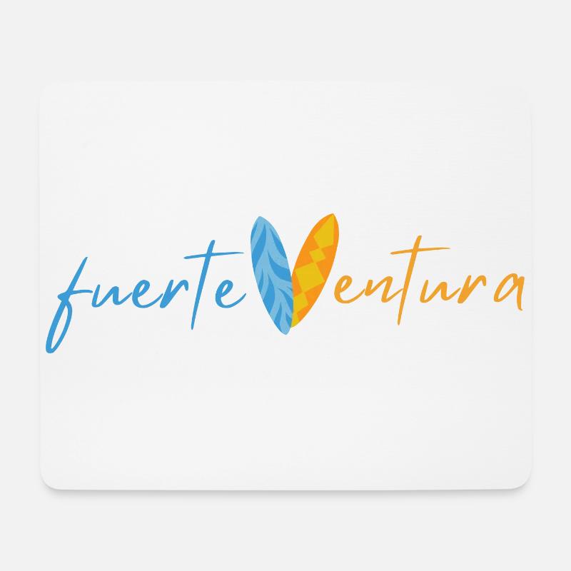 fuerteVentura Surfboard Design (Zweifarbig) - Mousepad (Querformat) - Weiß
