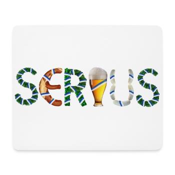Servus - Mousepad (Querformat) - Weiß - Vorne