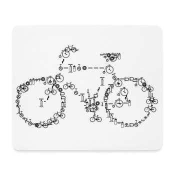 Accessoires de roue Roue de bicyclette pour les cyclistes cadeau - Tapis de souris (format paysage) - blanc - Devant