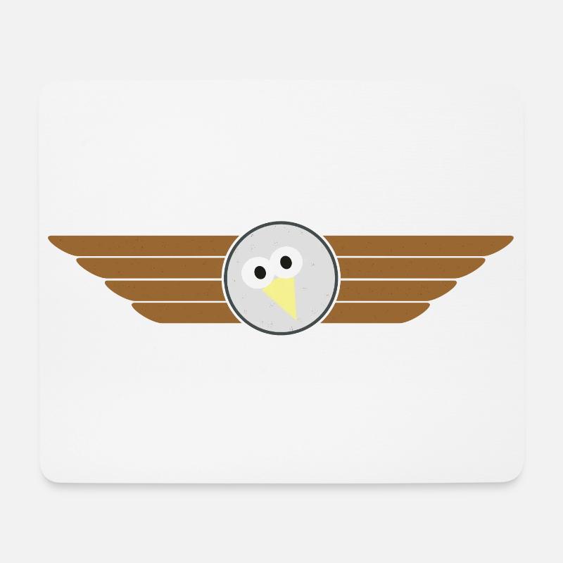 Vogel Flugabzeichen - Mousepad (Querformat) - Weiß