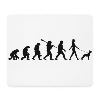 Evolution Lustiger Belgischer Schäferhund Malinois - Mousepad (Querformat) - Weiß - Vorne