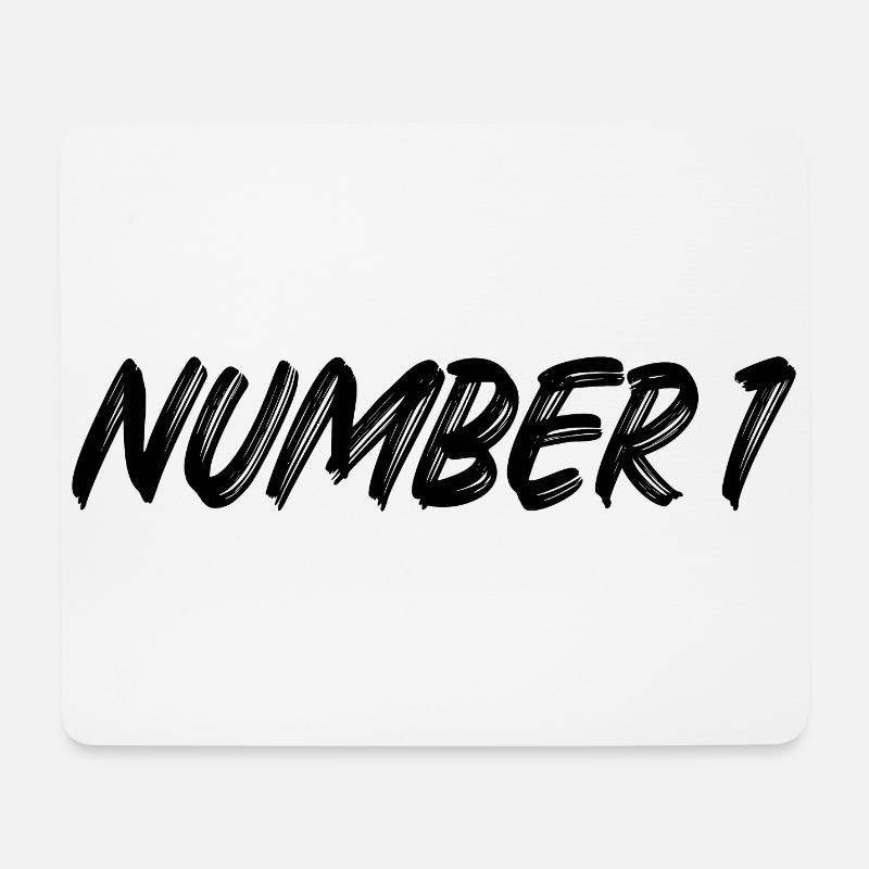 Number 1 - eins - erster - erste - 1 - Nummer 1 - Mousepad (Querformat) - Weiß