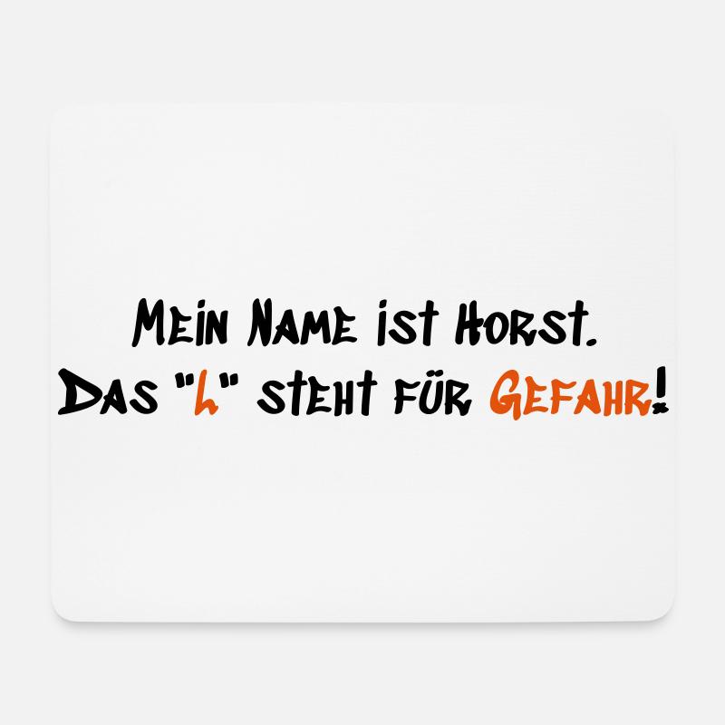 Mein Name ist Horst - Mousepad (Querformat) - Weiß