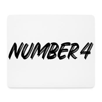 Numéro 4 - quatre - quatrième - quatrième - 4 - numéro 4 - Tapis de souris (format paysage) - blanc - Devant