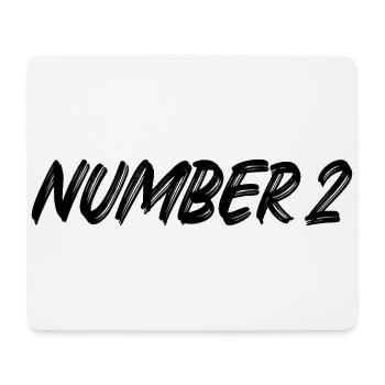Number 2 - two - second - second - 2 - number 2 - Mouse Pad (horizontal) - white - Front