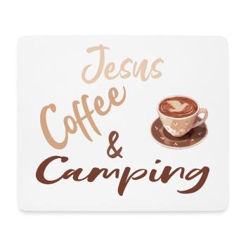 Camping Coffee Jesus - Mouse Pad (horizontal) - white - Front