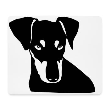 Deutscher Pinscher 003 - Mousepad (Querformat) - Weiß - Vorne