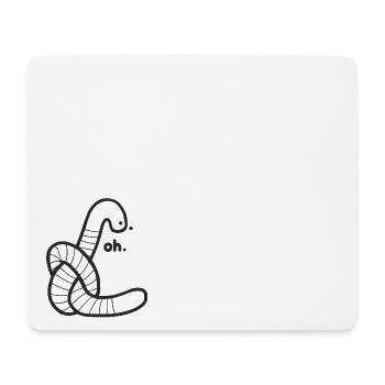 Knotted worm - Mouse Pad (horizontal) - white - Front
