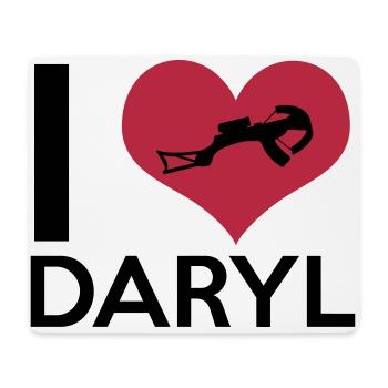 I Love Daryl - Mousepad (Querformat) - Weiß - Vorne