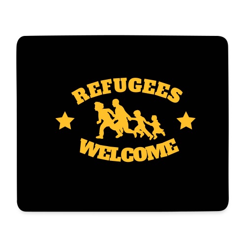 Refugees Welcome Logo - NEU - Redesign Allover - Mousepad (Querformat)