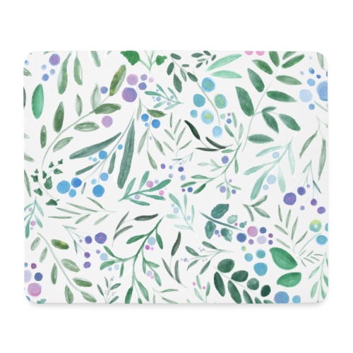 pattern floral watercolor - Tappetino per mouse (orizzontale)