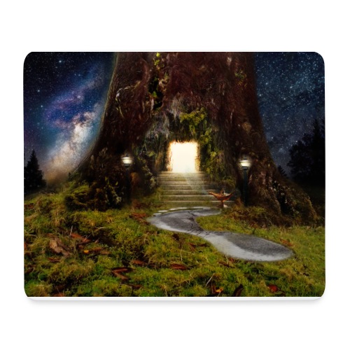 Mystical forest with magic portal enchanted tree - Mouse Pad (horizontal)