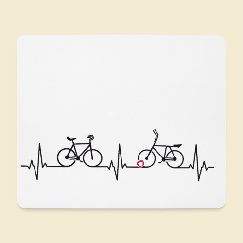 Heart Monitor Kunstrad & Radball - Mousepad (Querformat)