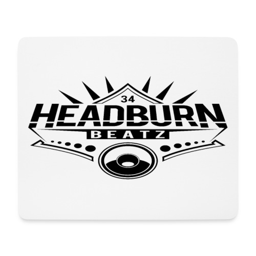HeadburN - Logo Schwarz - Mousepad (Querformat)