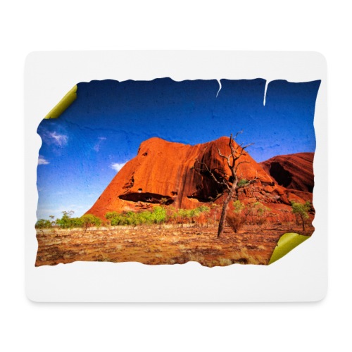 Australien: Roter Felsen auf Schatzkarte - Mousepad (Querformat)
