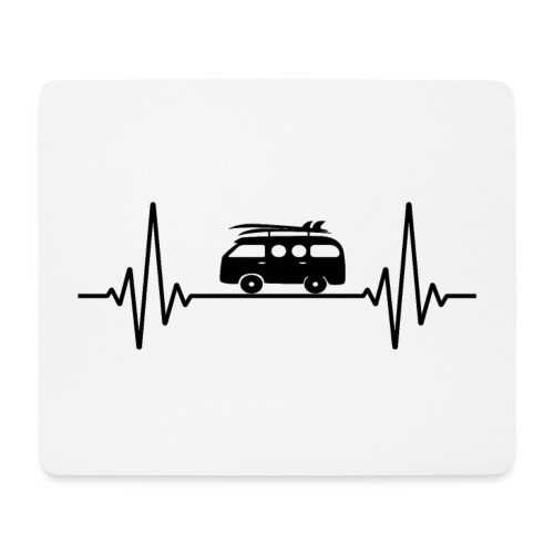 Herzschlag Camping & Lustiger EKG Frequenz Camper - Mousepad (Querformat)