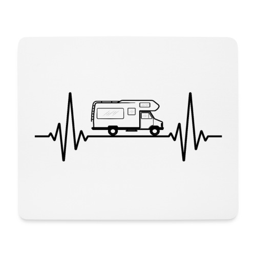 Puls Frequenz Wohnmobil | Herzschlag EKG Camper - Mousepad (Querformat)