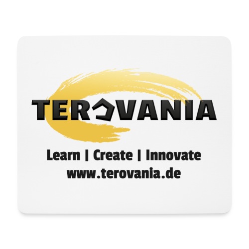 Terovania Logo mit Motto & URL - Mousepad (Querformat)