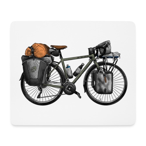 Bike riding - gone bikepacking - Mousepad (Querformat)