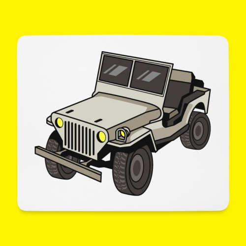 SCALE TRIAL 4X4 WILLYS OFFROAD MILITARY RC TRUCK - Mousepad (Querformat)