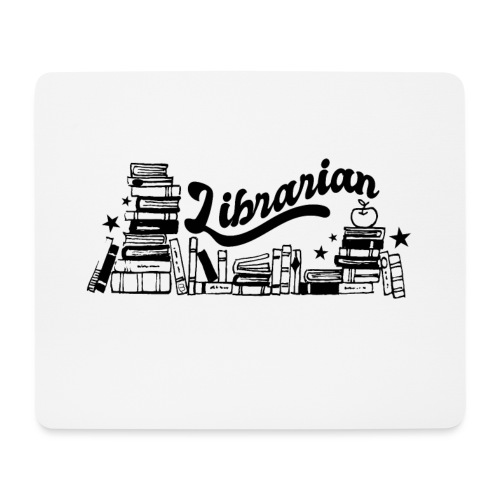 0321 Books Librarian stack of books funny - Mouse Pad (horizontal)