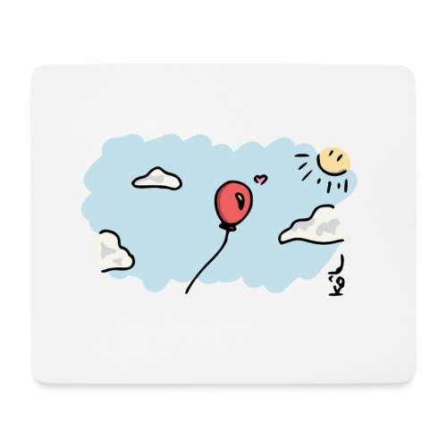 Ballon Amoureux - Tapis de souris (format paysage)