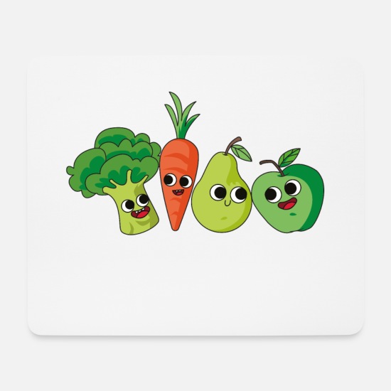 Dibujos animados de frutas vegetales' Alfombrilla de ratón | Spreadshirt