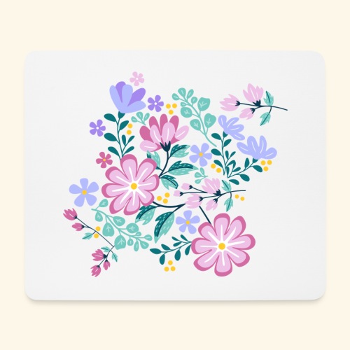 Pink and Purple FLOWERS - Alfombrilla de ratón (horizontal)