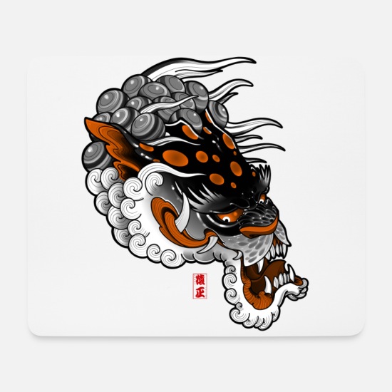 Japanese tattoo: Karajishi or Chinese lion' Mouse Pad | Spreadshirt