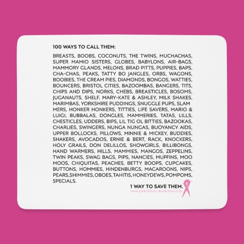 Pink Ribbon 100 ways to call them - Mousepad (Querformat)