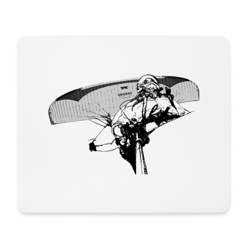 Flying paragliding tandem experiencing freedom - Mouse Pad (horizontal)