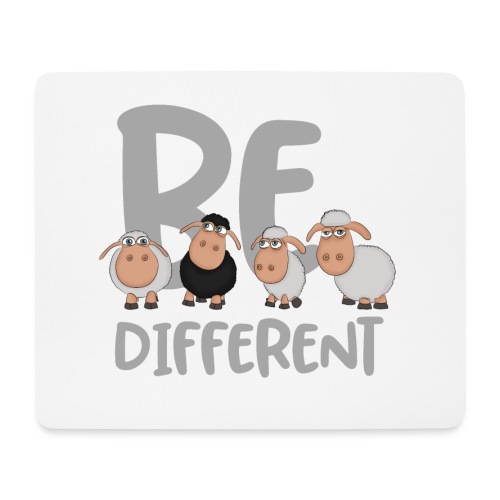 Be different Schafe: Einzigartiges schwarzes Schaf - Mousepad (Querformat)
