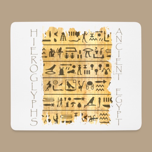 Ausgerissener Papyri mit Hieroglyphen - Mousepad (Querformat)