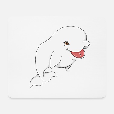 Ballena beluga en el océano ilustración de dibujos animados' Alfombrilla de  ratón | Spreadshirt