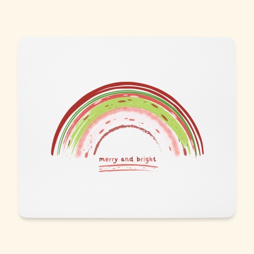 rainbow merry and bright - Mousepad (Querformat)