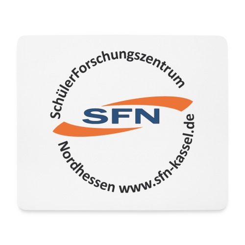 SFN Logo mit rundem Text in schwarz - Mousepad (Querformat)