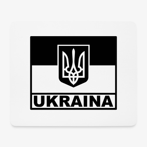 Ukraina Taktisk Flagga - Emblem - Musmatta (liggande format)