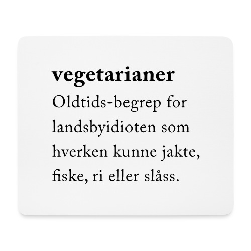 Vegetarianer definisjon - Musematte (liggende format)