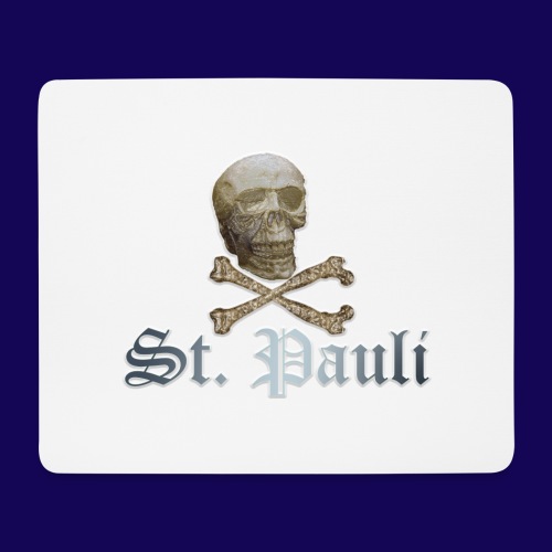 St. Pauli (Hamburg) Piraten Symbol mit Schädel - Mousepad (Querformat)