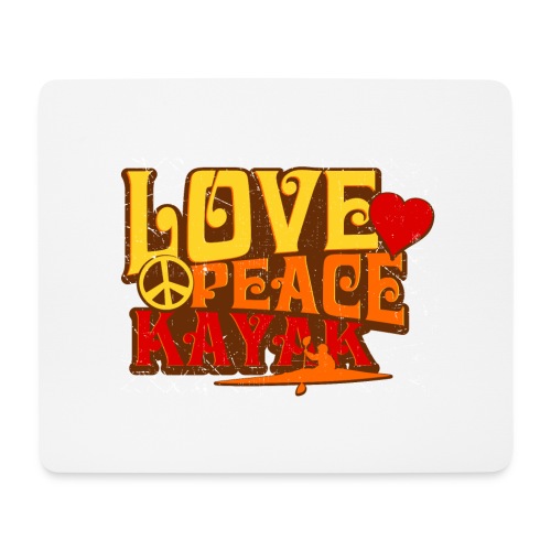peace love kayak revised and final - Mouse Pad (horizontal)