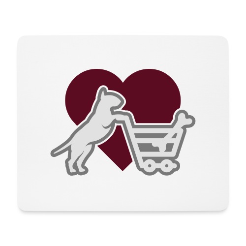 Shopping Bullterrier LOVE 3c - Mousepad (Querformat)
