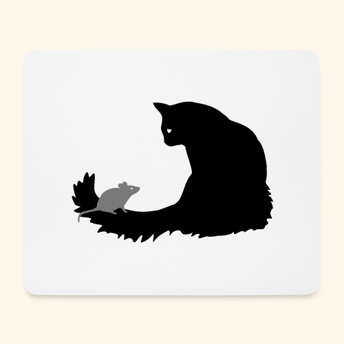 Katze und maus - Mousepad (Querformat)