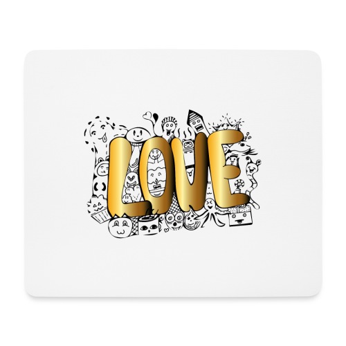 Doodle Art LOVE - Tapis de souris (format paysage)