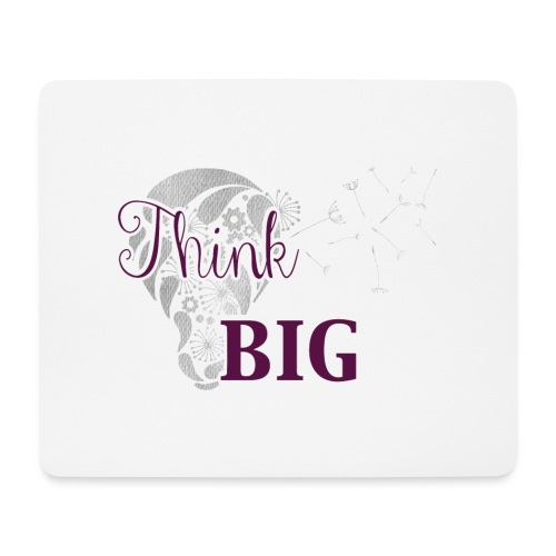 Think Big - silber - Mousepad (Querformat)