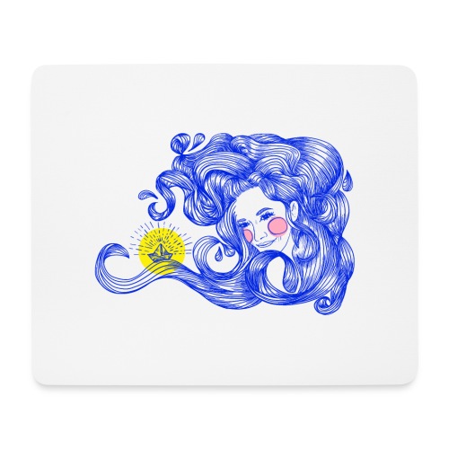 Water woman (blue) - Mousepad (Querformat)