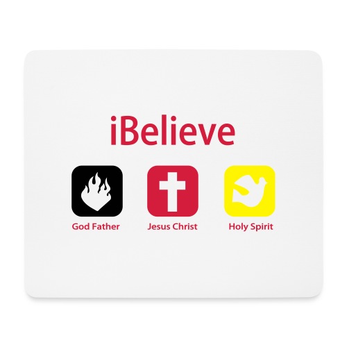 iBelieve - Jesus Shirt (UK) - Mousepad (Querformat)