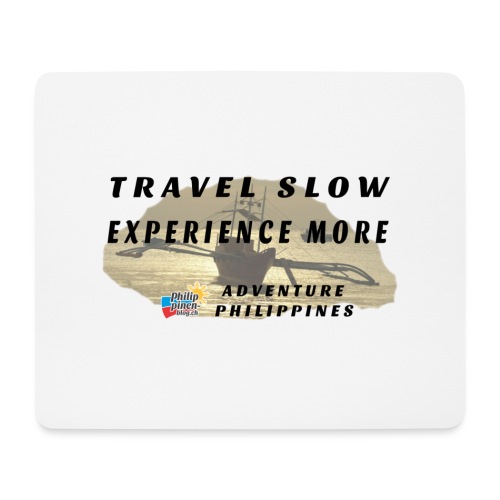 Travel slow Logo für helle Kleidung - Mousepad (Querformat)