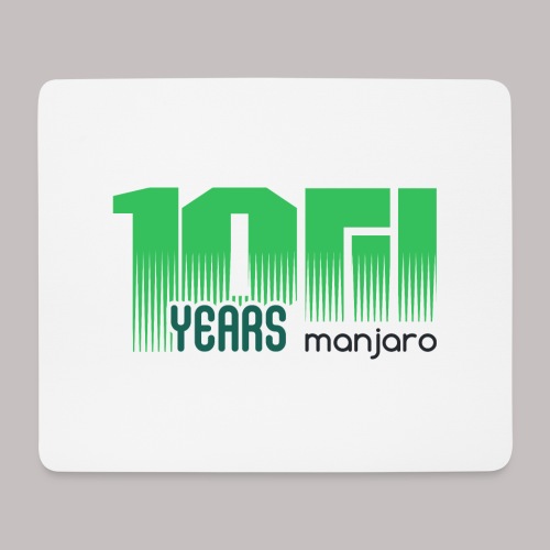 10 years Manjaro dark - Mousepad (Querformat)