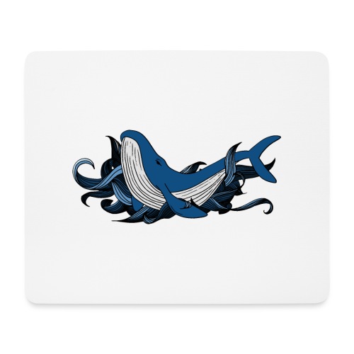 Doodle ink Whale - Tappetino per mouse (orizzontale)